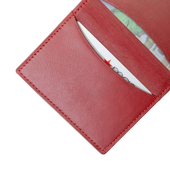 Mens Credit Card Holder Bifold Organizer in Genuine Leather - Picture 6 of 7